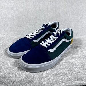 Vans Old Skool Color Block Sneakers Mens 12 Green Blue Yellow Skate Shoes